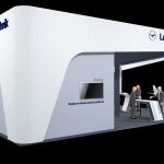 Lufthansa Technik AG, - Messekonzept für MRO-Luftfahrtmessen in Amsterdam Berlin, Dubai, Hamburg, London, Moskau, Orlando, Atlanta, Singapur, Zhuhai